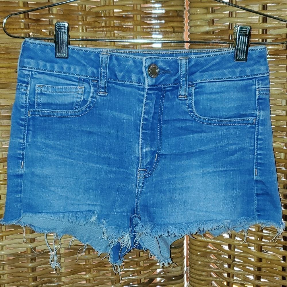 American Eagle Super Stretch High Rise Shortie Shorts 4